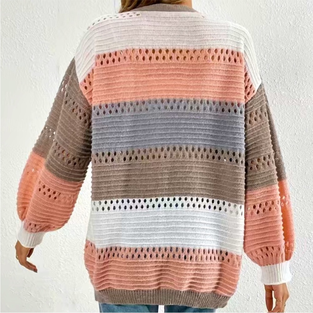 Color Block Knit Cardigan - Picture 2 of 3